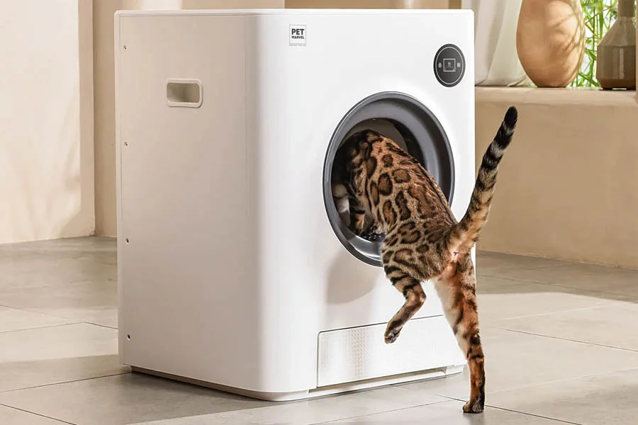 large self cleaning litter box